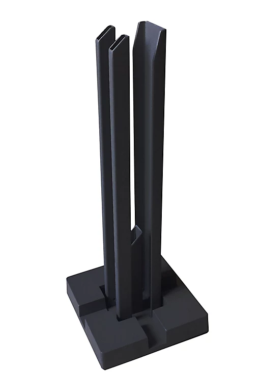 GoodHome Base De Poteau Métal Neva Anthracite 15 X 15 X H.40 Cm 1 GoodHome Base De Poteau Métal Neva Anthracite 15 X 15 X H.40 Cm