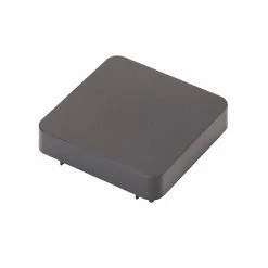 Chapeau Carré Métal Et Plastique GoodHome Neva RAL 7039 Taupe 7,5 X H.3,7 Cm + Fixation Taupe