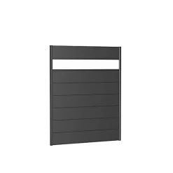 Panneau Acier Droit Biohort 150 X H.180 Cm Gris + Verre Acrylique