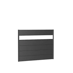 Panneau Acier Droit Biohort 180 X H.135 Cm Gris + Verre Acrylique