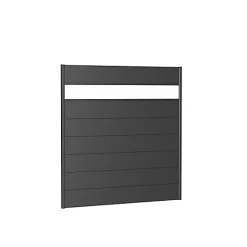 Panneau Acier Droit Biohort 180 X H.180 Cm Gris + Verre Acrylique