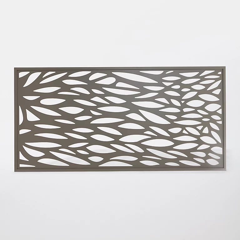 GoodHome Panneau Feuille Aluminium Neva Taupe 1 GoodHome Panneau Feuille Aluminium Neva Taupe