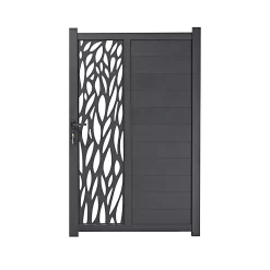 GoodHome Portillon Aluminium Neva Anthracite 100 X H.174 Cm