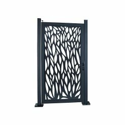GoodHome Portillon Arbre Alu Neva Anthracite 93 X H.171 Cm