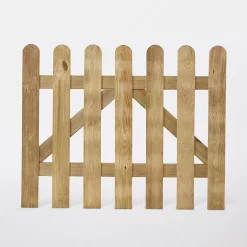 Portillon Clôture Bois Blooma Liao Vert 100 X H.80 Cm