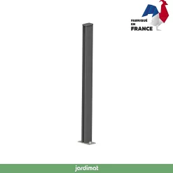 Poteau Clôture Jardimat Alpes Gris H. 180 Cm